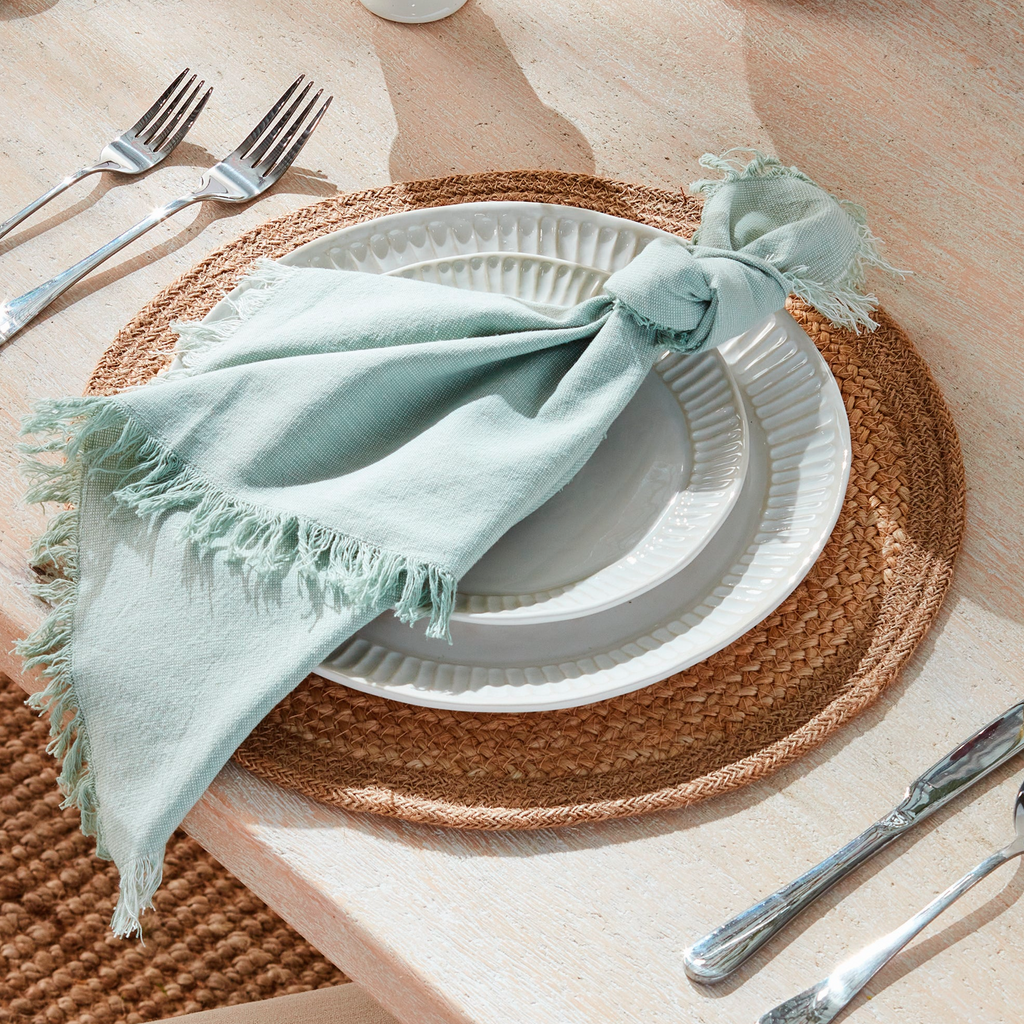 Jute Coil Round Placemats, Set of 8 - The Well Appointed House