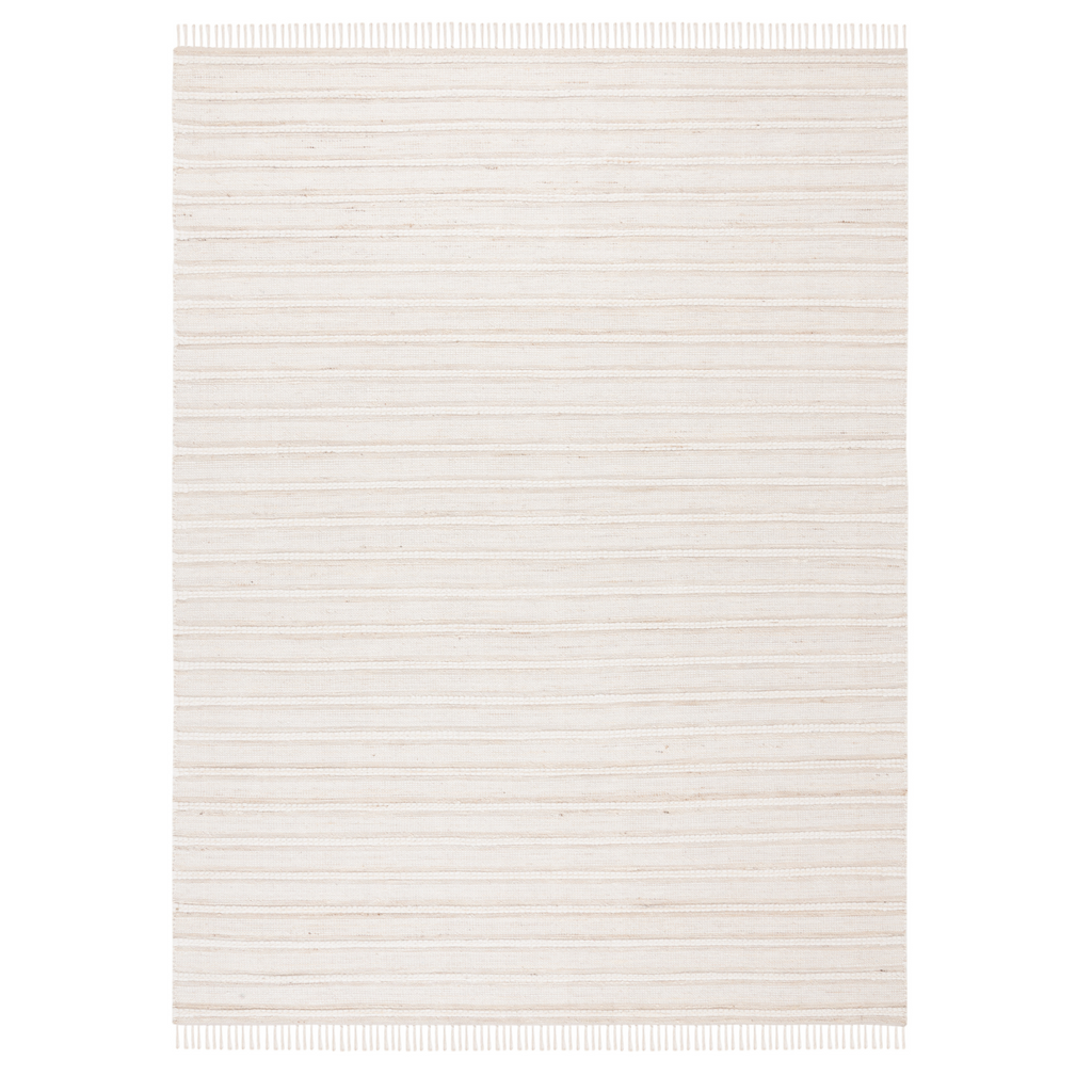 Kilim Tonal Ivory Hand Woven Jute & Wool Area Rug - The Well Appointed House