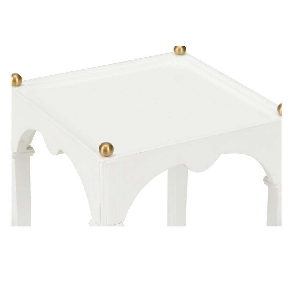Kent Drink Table - White - Side & Accent Tables - The Well Appointed House