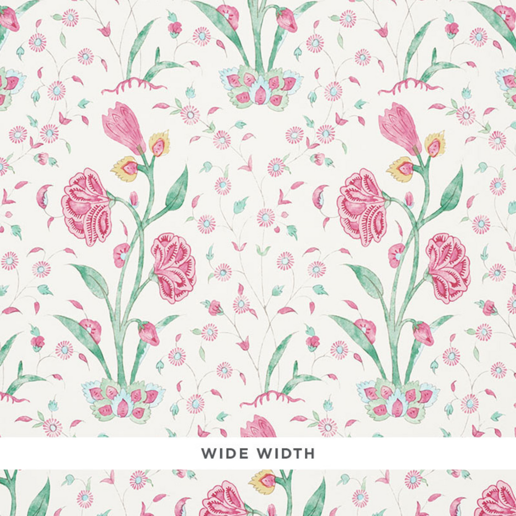 Khilana Floral Wallpaper in Pink – The Well Appointed House