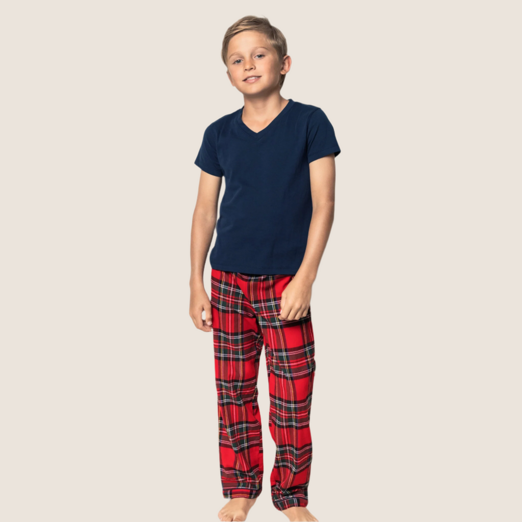 Kid's Brushed Cotton Pajama Pants in Imperial Tartan - The Well Appointed House