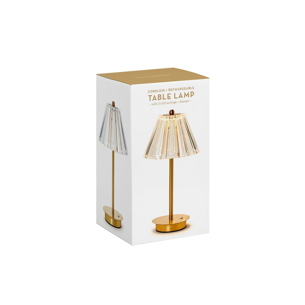 LED Portable Cordless Table Lamp with Acrylic Shade in Gift Box - The Well Appointed House