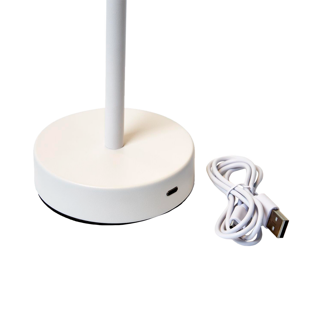 LED Portable Cordless Table Lamp with Scalloped Edge Shade in Gift Box - The Well Appointed House