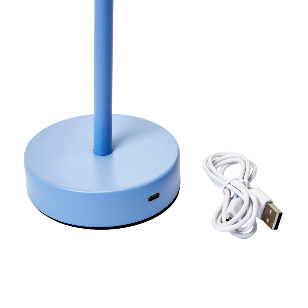 LED Portable Cordless Table Lamp with Scalloped Edge Shade in Gift Box - The Well Appointed House