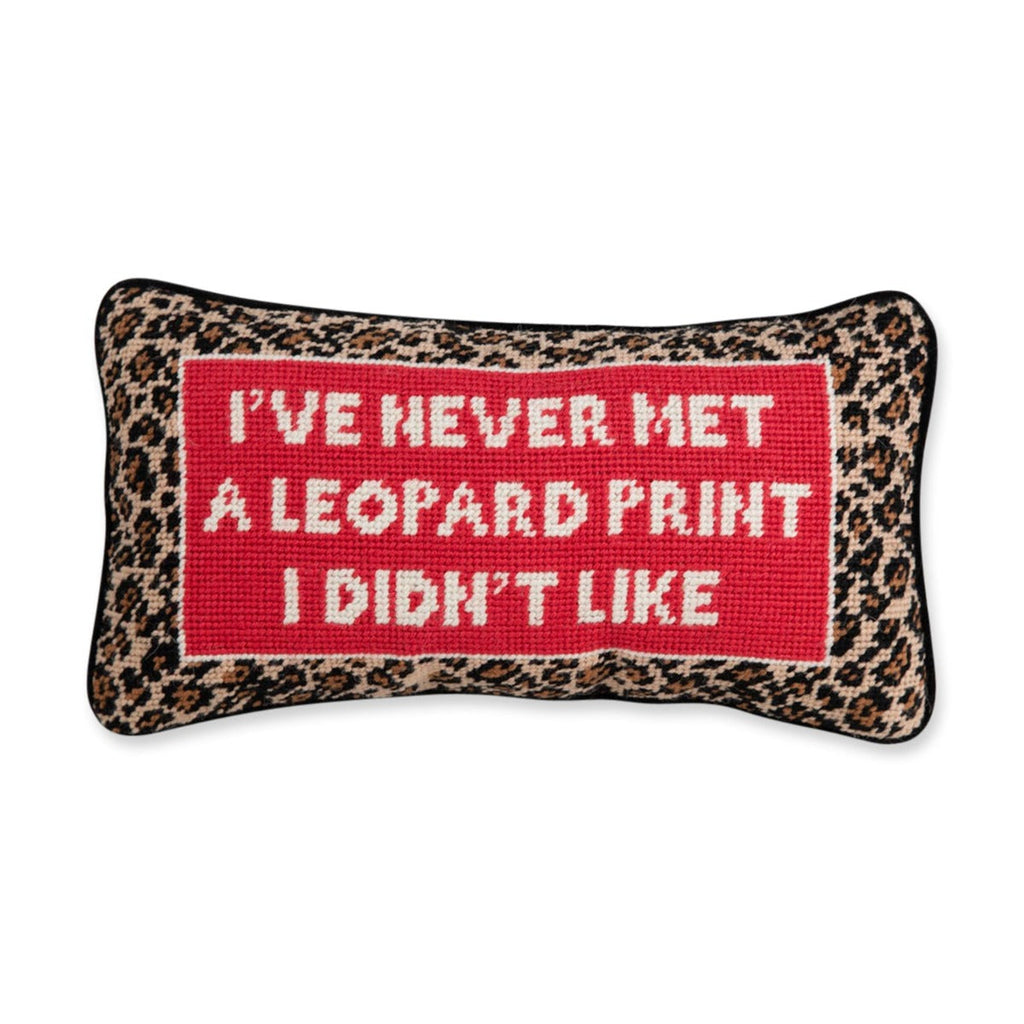 Leopard Print Needlepoint Pillow - The Well APpointed House