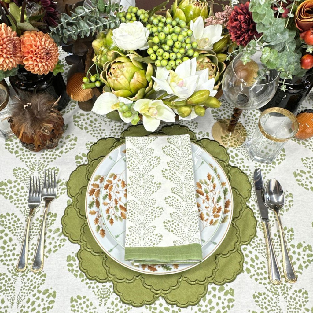 Lillian Placemat in Sage, Set of 4 - The Well Appointed House