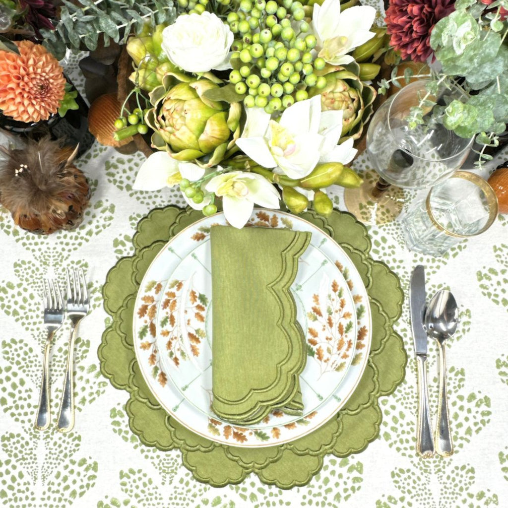 Lillian Placemat in Sage, Set of 4 - The Well Appointed House