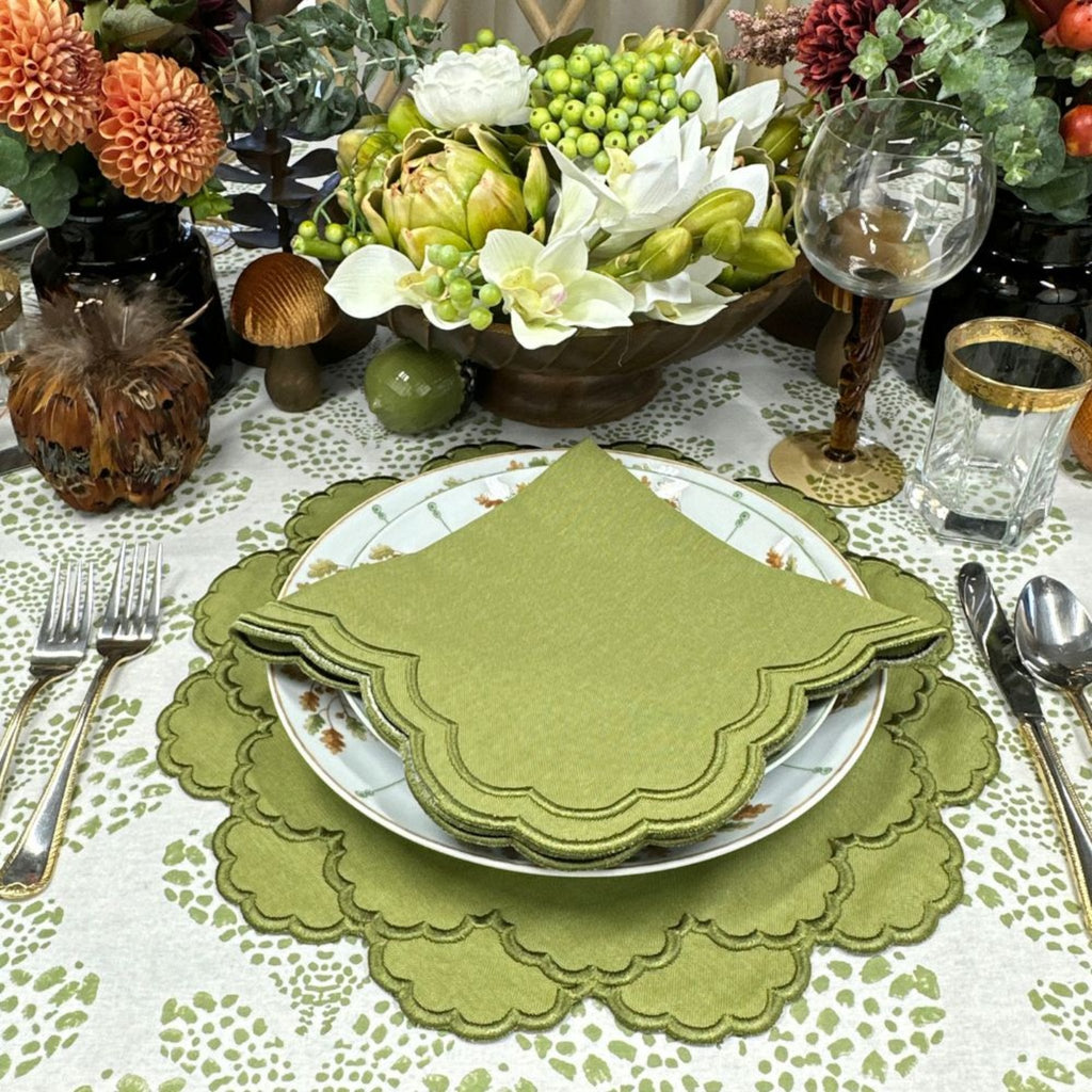 Lillian Placemat in Sage, Set of 4 - The Well Appointed House