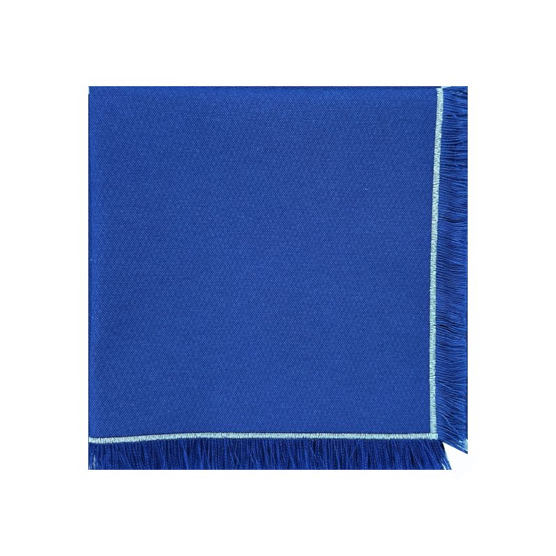 Lillian Fringe Napkin in Royal Blue with Light Blue - The Well Appointed House
