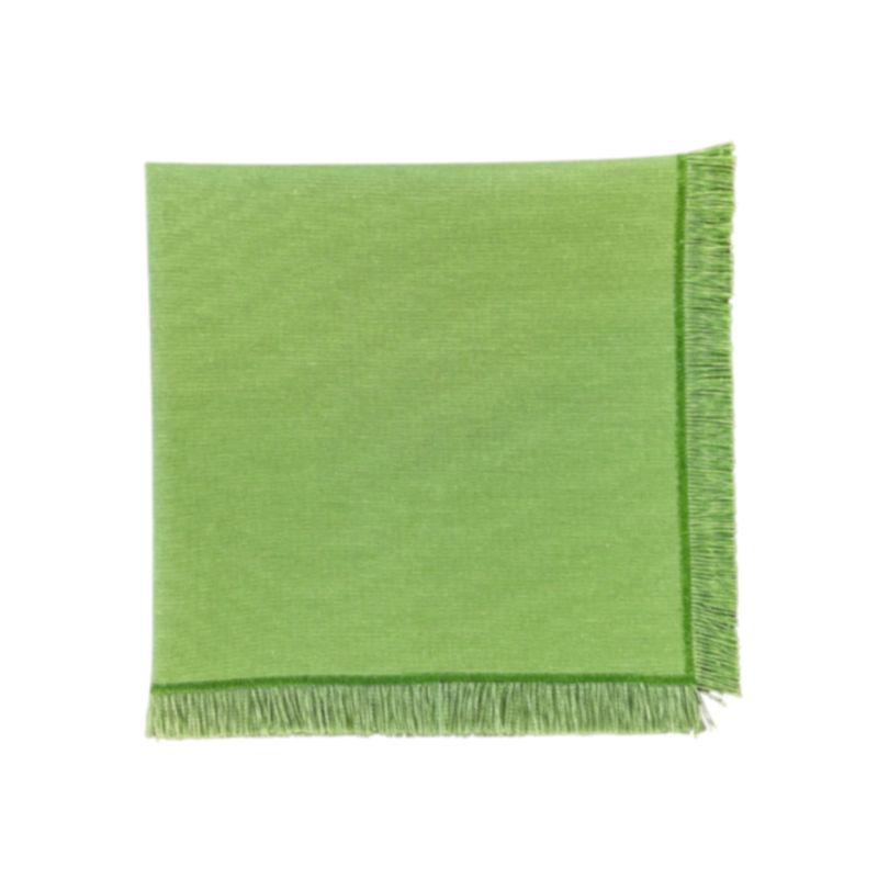 Lillian Fringe Napkin in Green with Green - The Well Appointed House