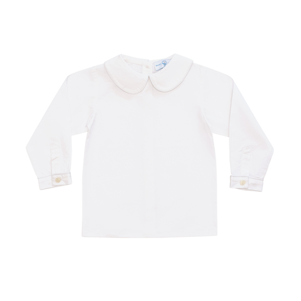 Long Sleeve Henry Peter Pan in Classic White - The Well Appointed House