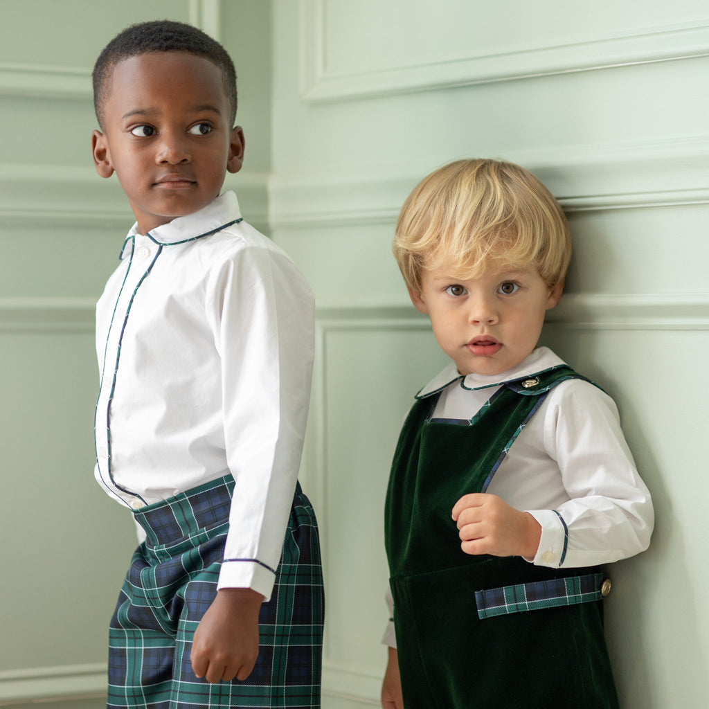 Long Sleeve Henry Peter Pan in Newbury Tartan - The Well Appointed House