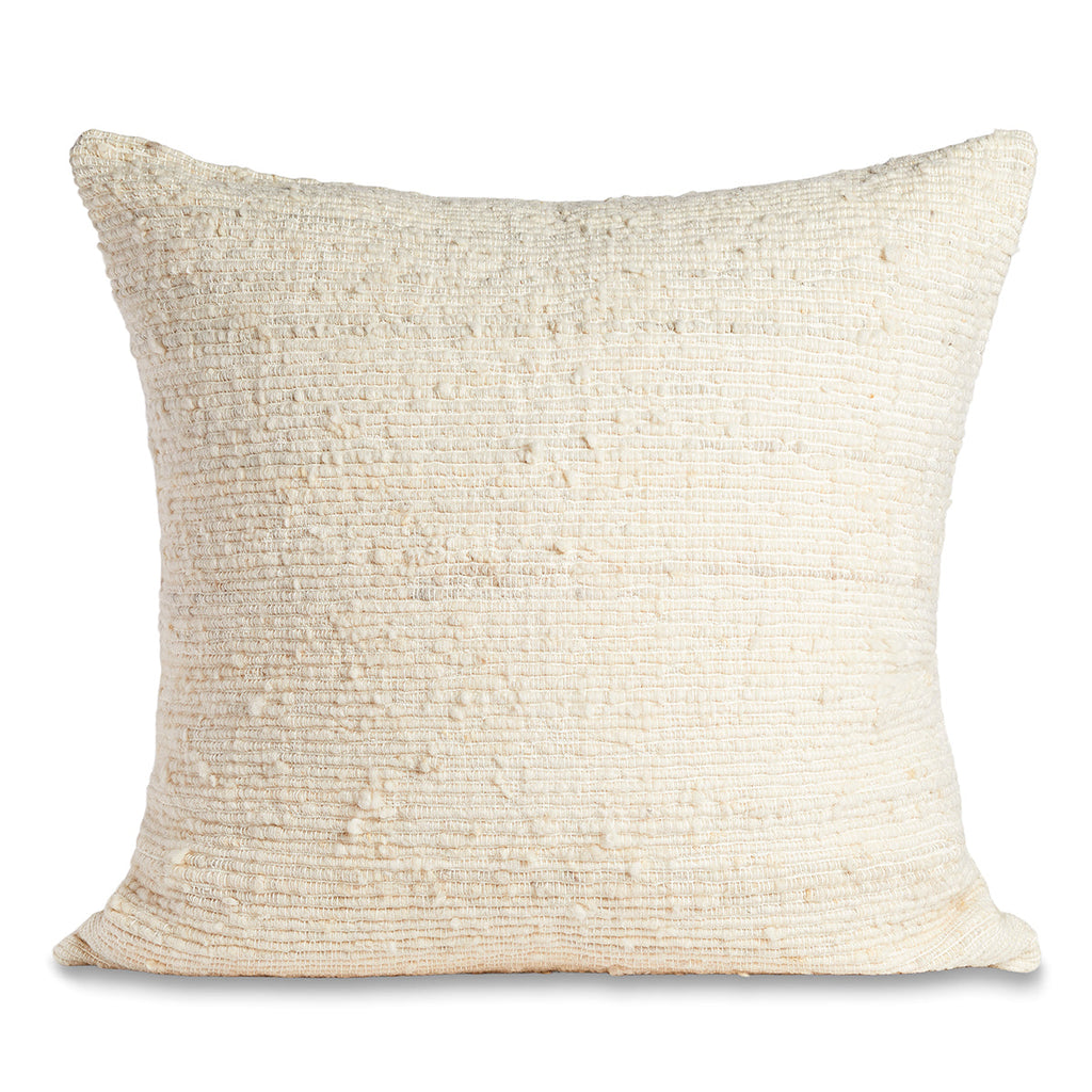 Ivory Chunky Wool Pillow - The Well Appointed House