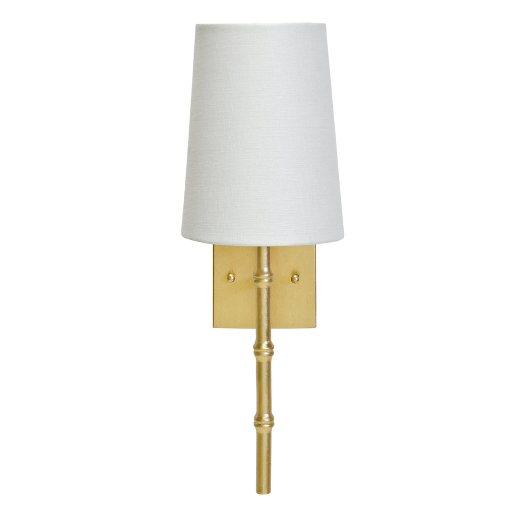 Molly Gold Leaf Bamboo Wall Sconce With Shade - Sconces - The Well Appointed House