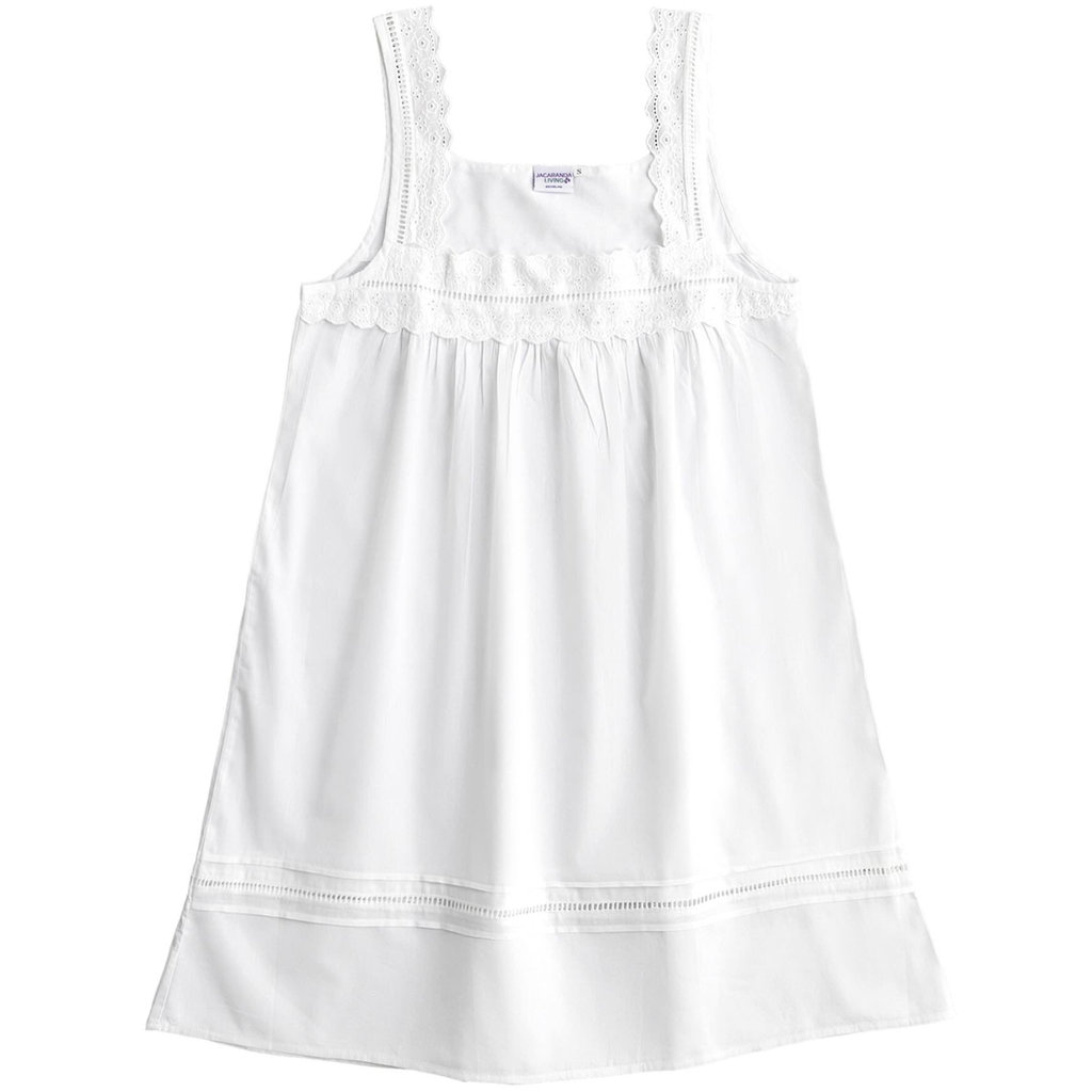 Maeve White Cotton Nightgown - The Well Appointed House 