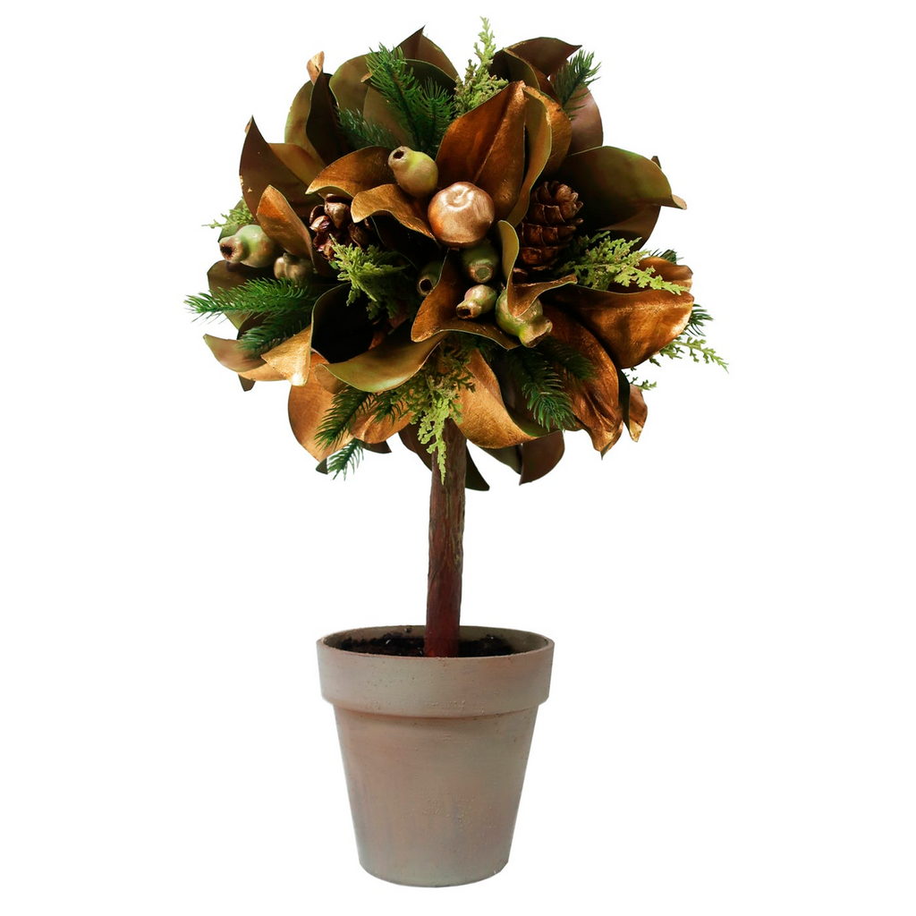 Magnolia Leaf in Pot 26″ Gold Gre - The Well Appointed House