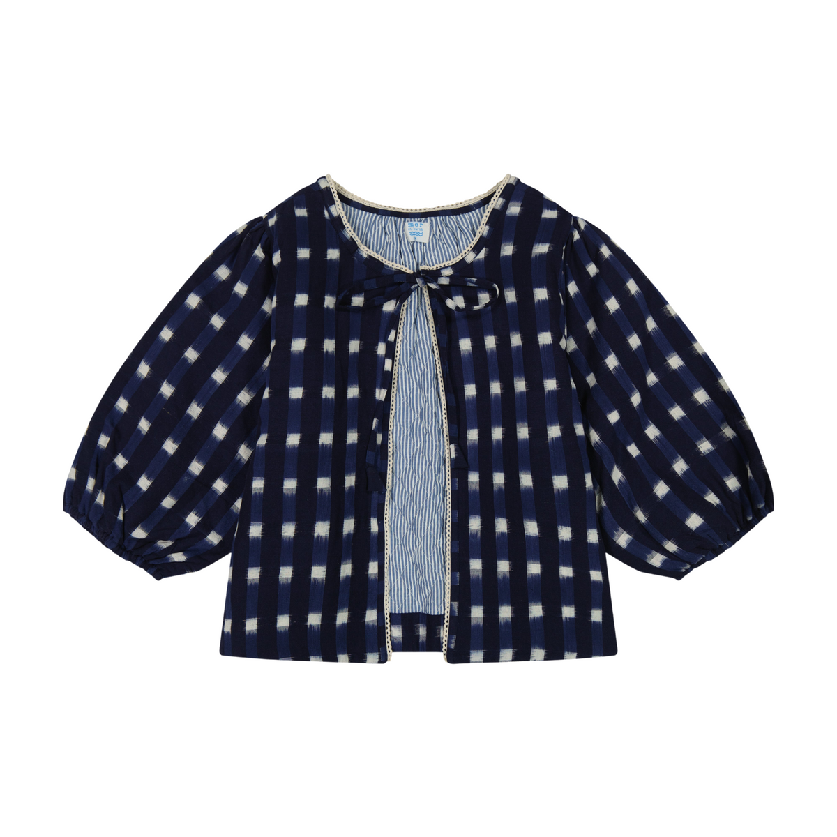 Marisol Boho Jacket in Midnight Navy Ikat – The Well Appointed House