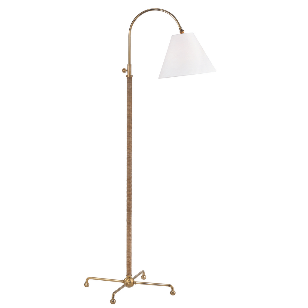 Mark D. Sikes Curves No. 1 Aged Brass Floor Lamp - The Well Appointed House