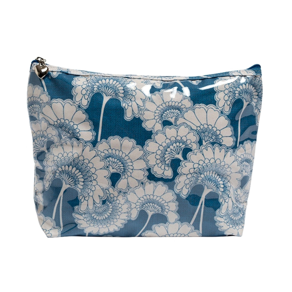 Medium Blue Fans Cosmetic Bag- The Well Appointed House