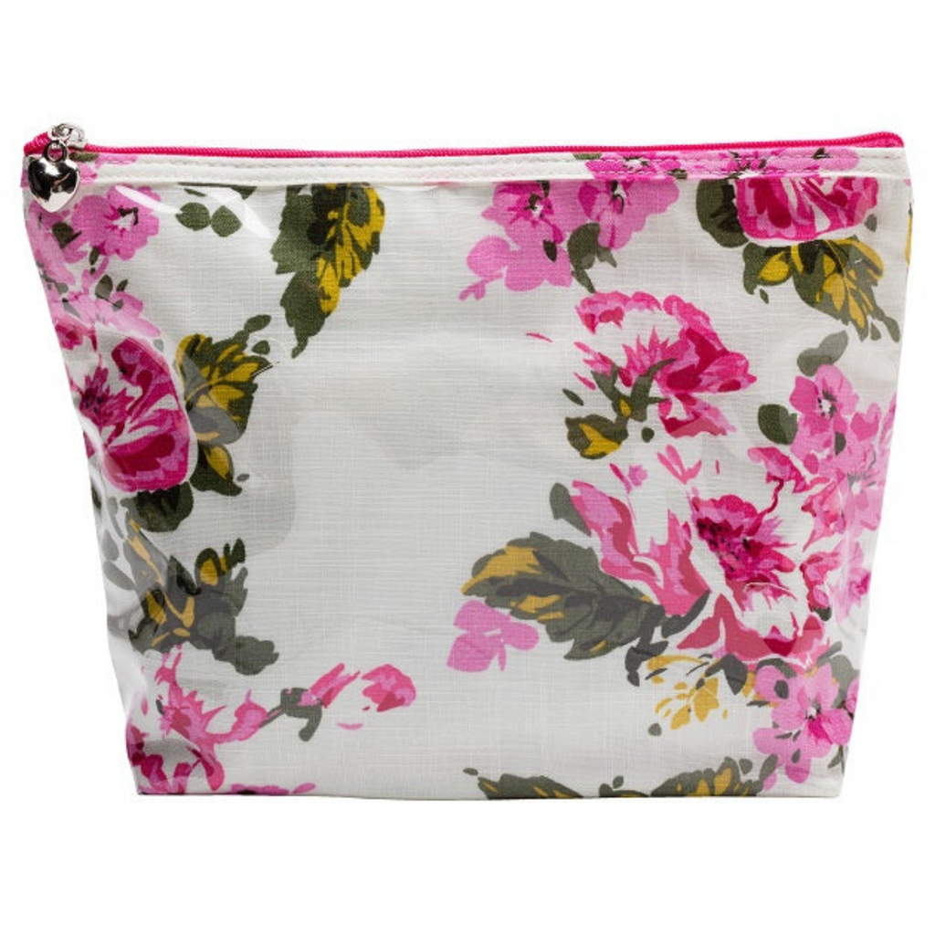 Medium Cosmetic Bag in Magenta Blossom - The Well Appointed House