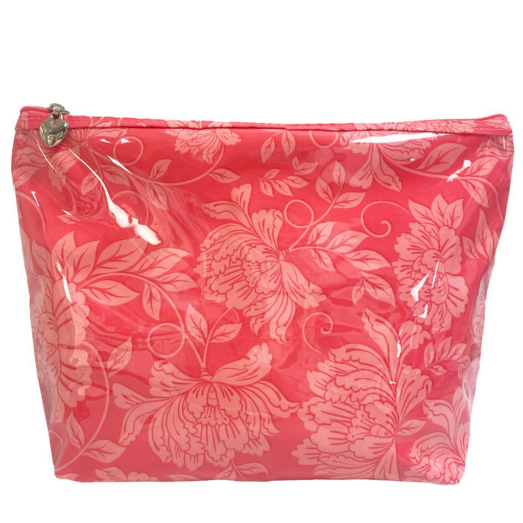 Medium Cosmetic Bag in Pink Peonies - The Well Appointed House