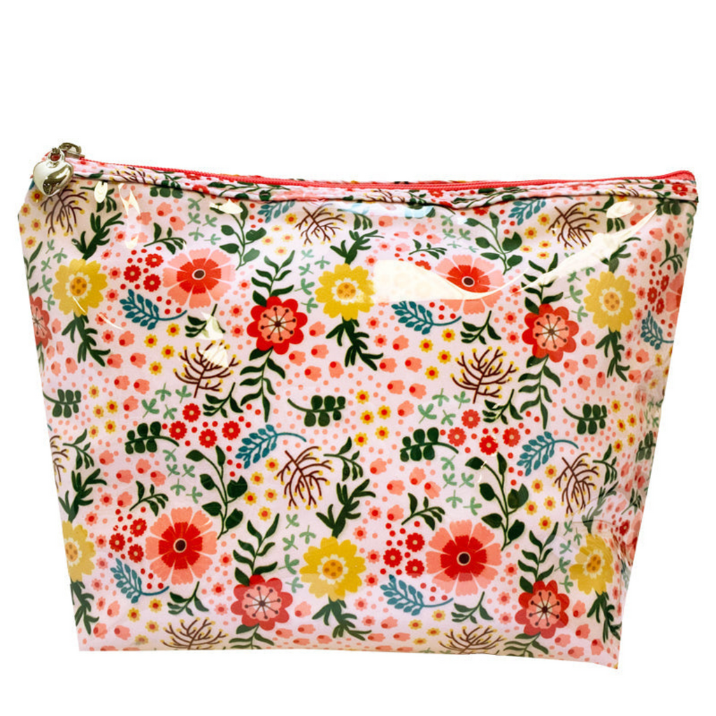 Medium Cosmetic Bag in Posies Print - The Well Appointed House