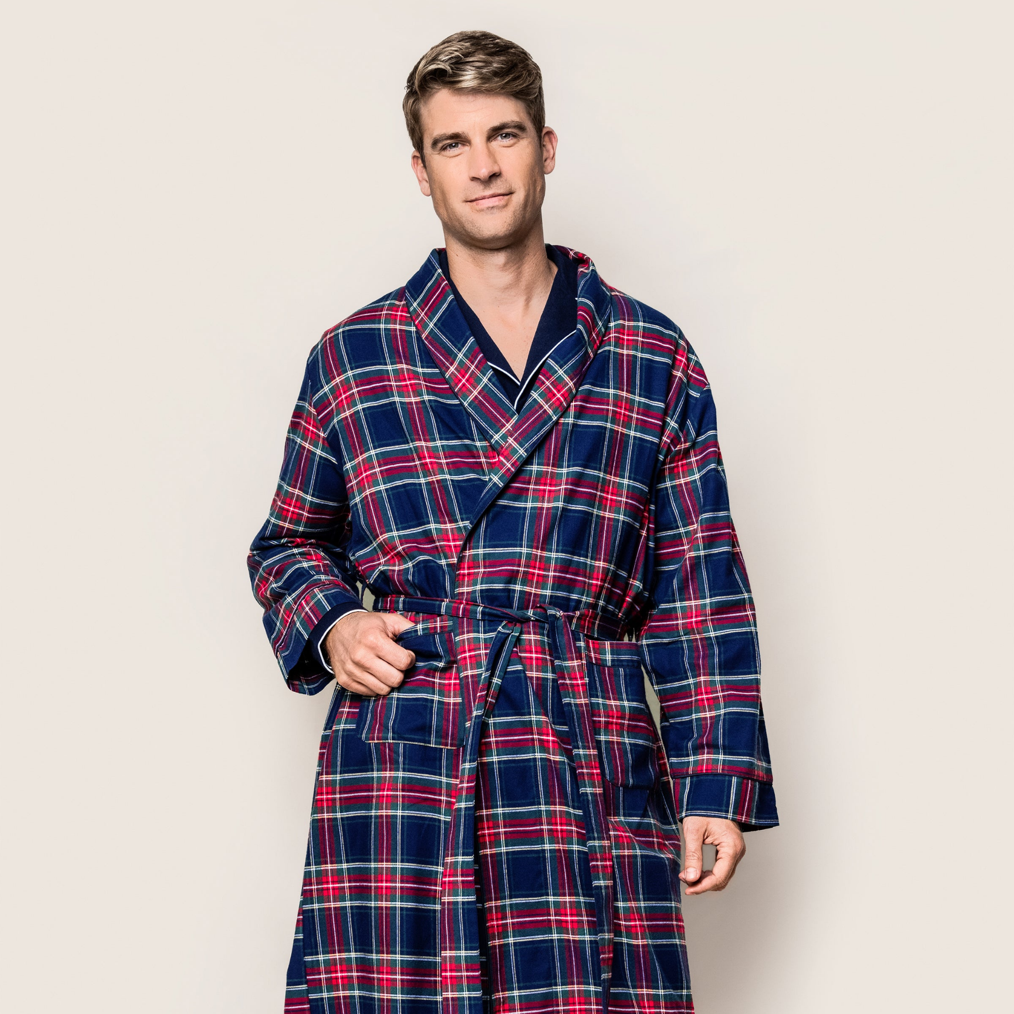 Men's Brushed Cotton Robe in Windsor Tartan – The Well Appointed House