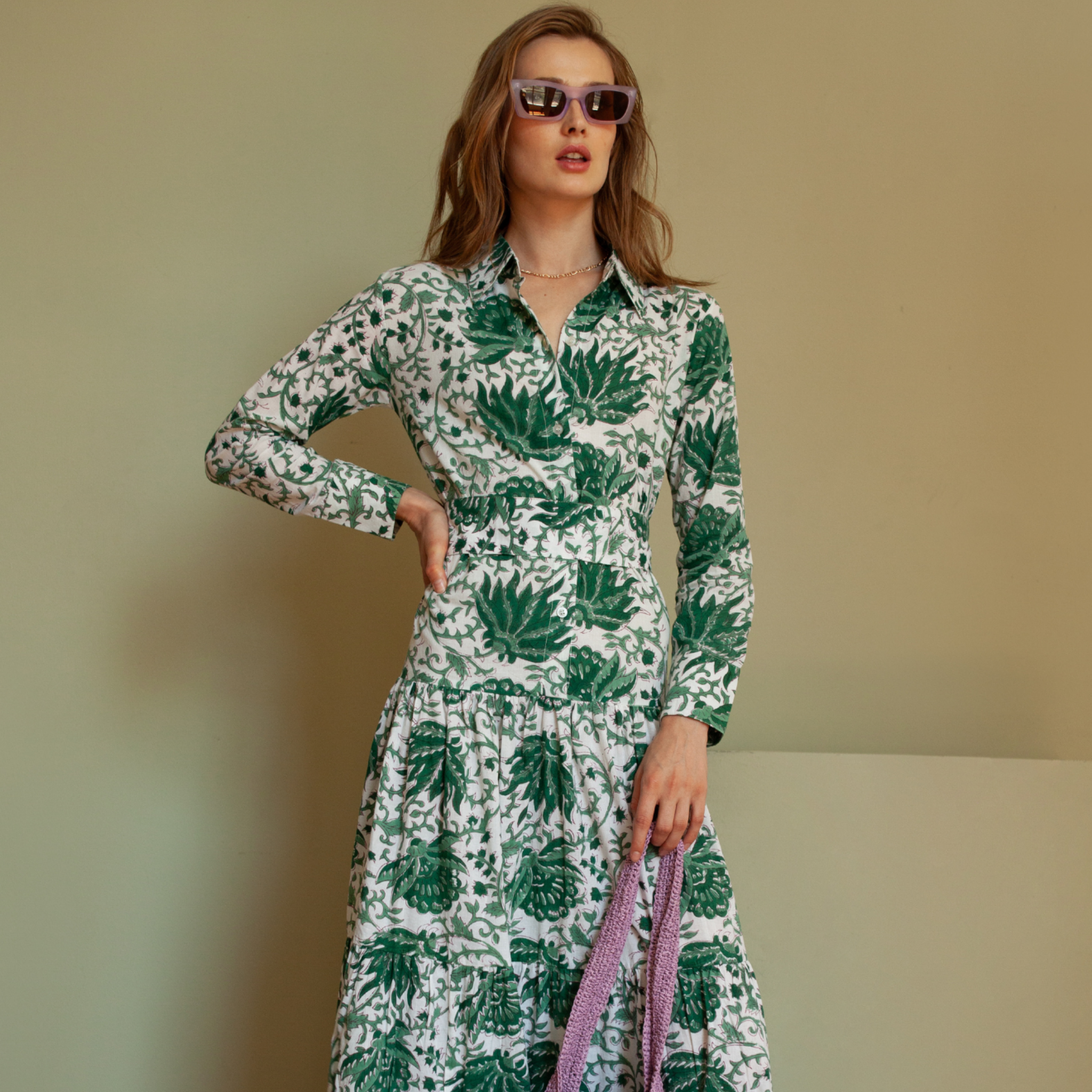 bouquet blossoms meredith dress green Our Story Bloom & Bounty