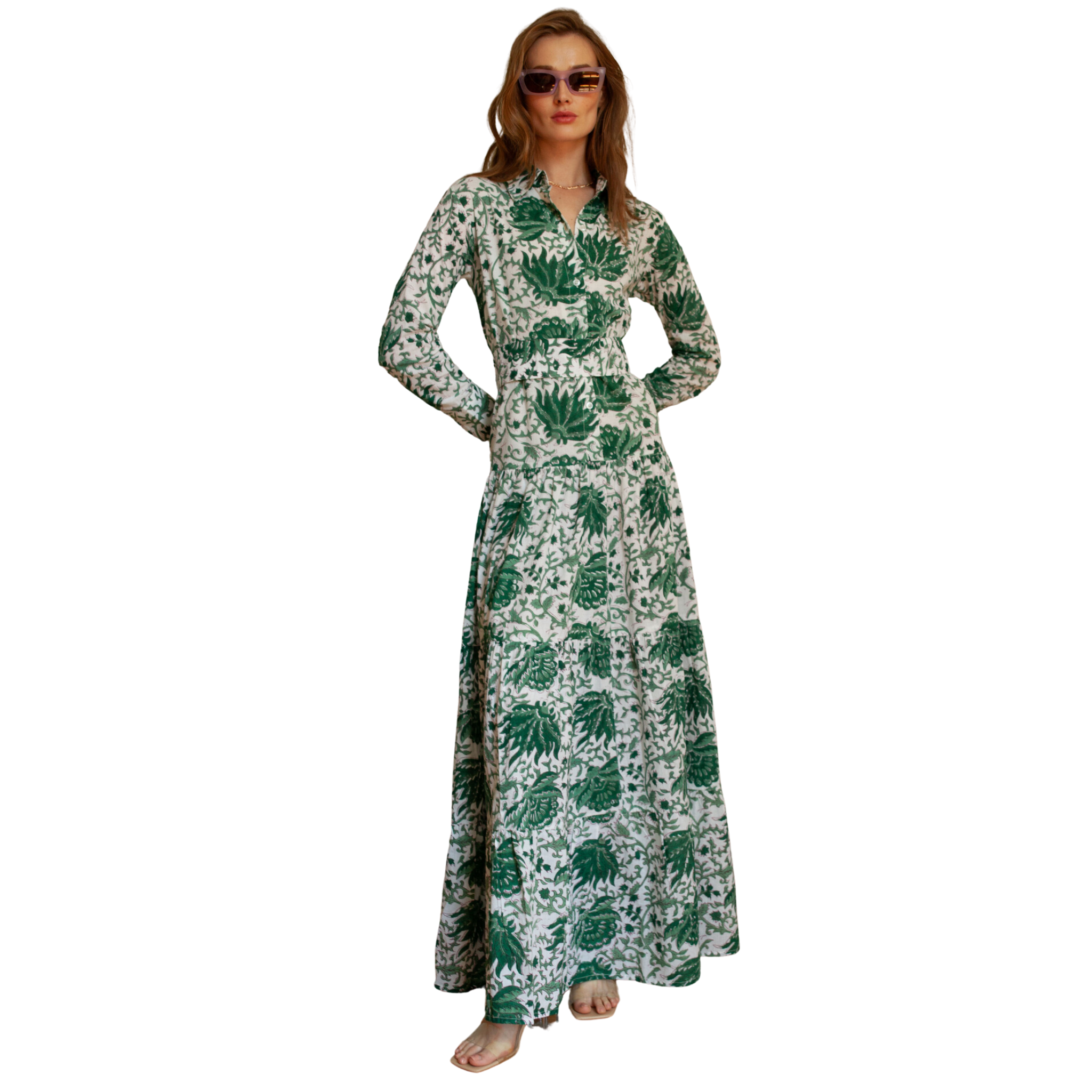 Meredith Floral Dress in Green – The Well Appointed House