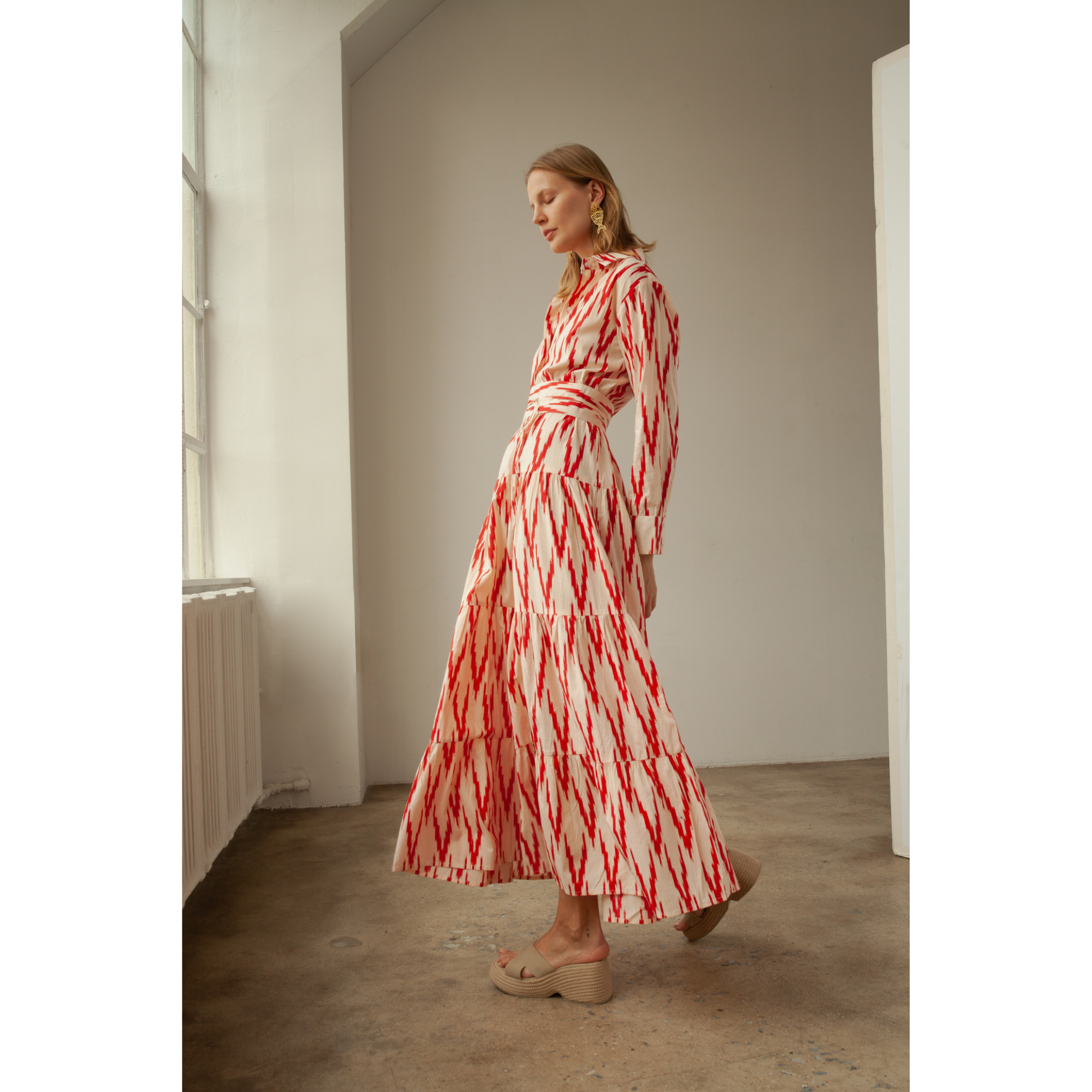 red ikat dress Meredith Ikat Dress Red L