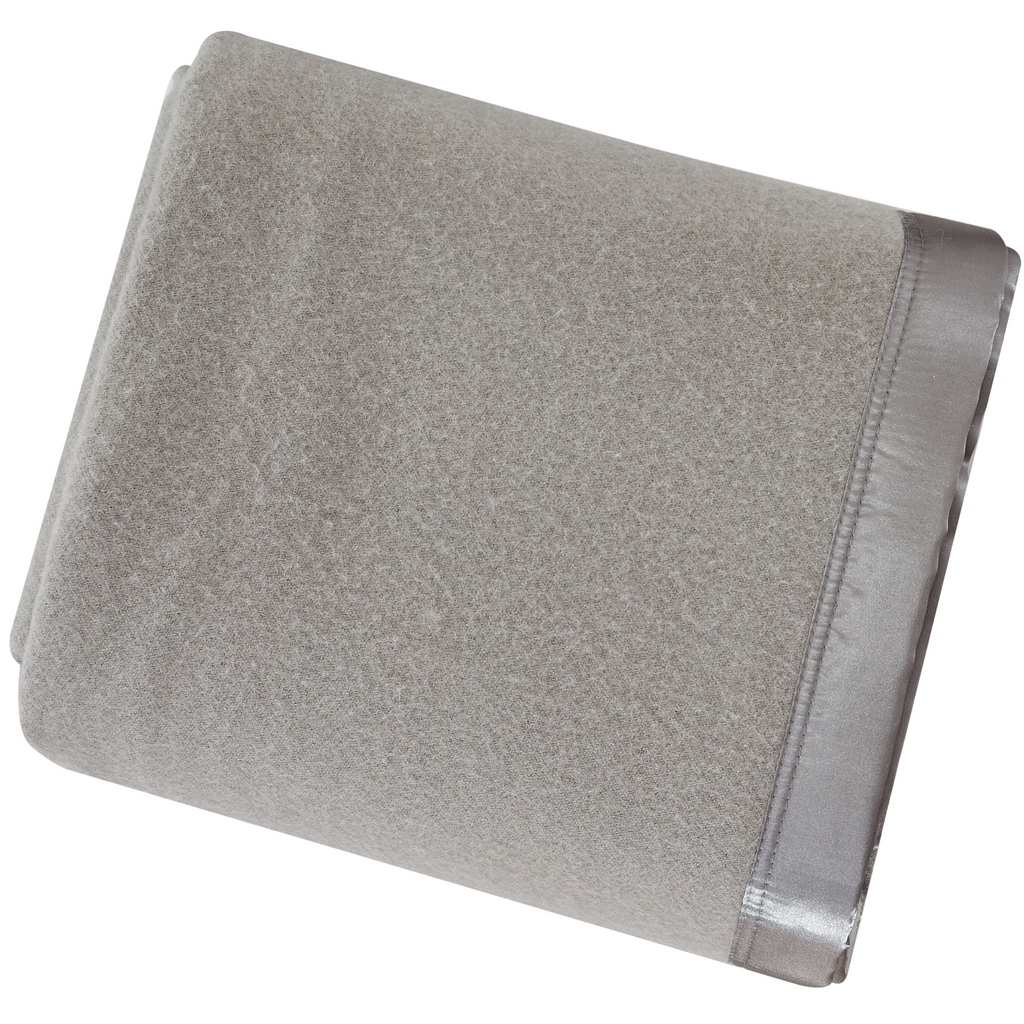 Merino Wool Blanket with Satin Border - The Well Appointed House 