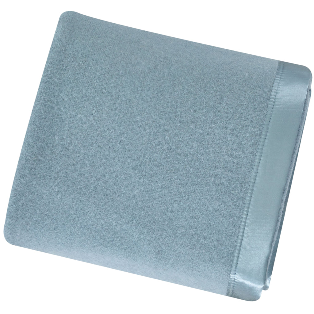 Merino Wool Blanket with Satin Border - The Well Appointed House 