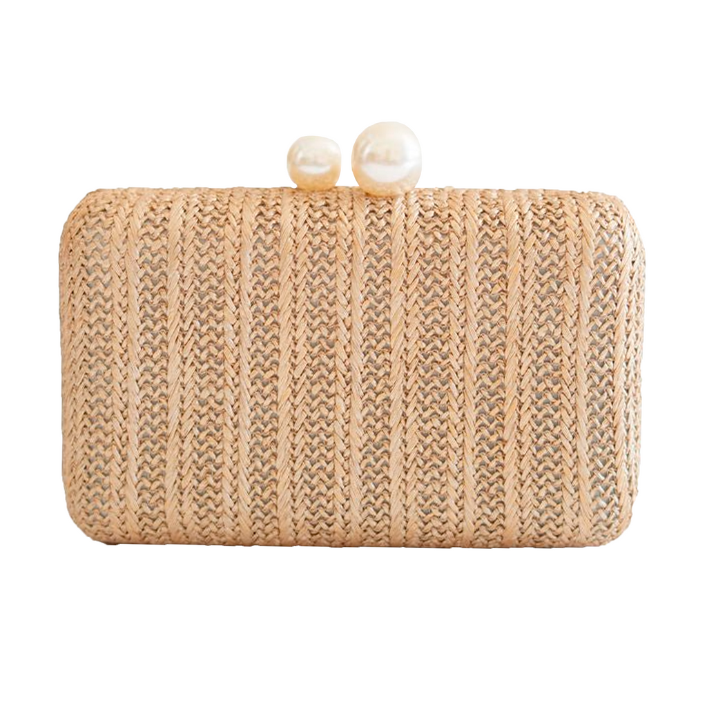 Mimi Pearl Top - Straw Clutch - The Well Appointed House