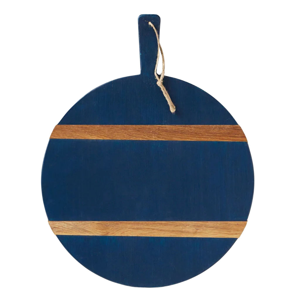 Navy Blue Mod Charcuterie Cheese Board - Medium Round - The Well Appointed House