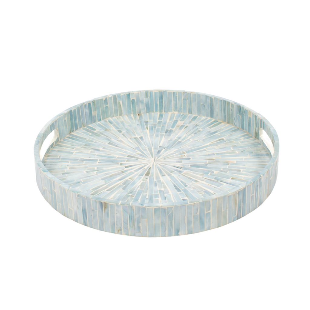 Mother of Pearl Round Tray - The Well Appointed House