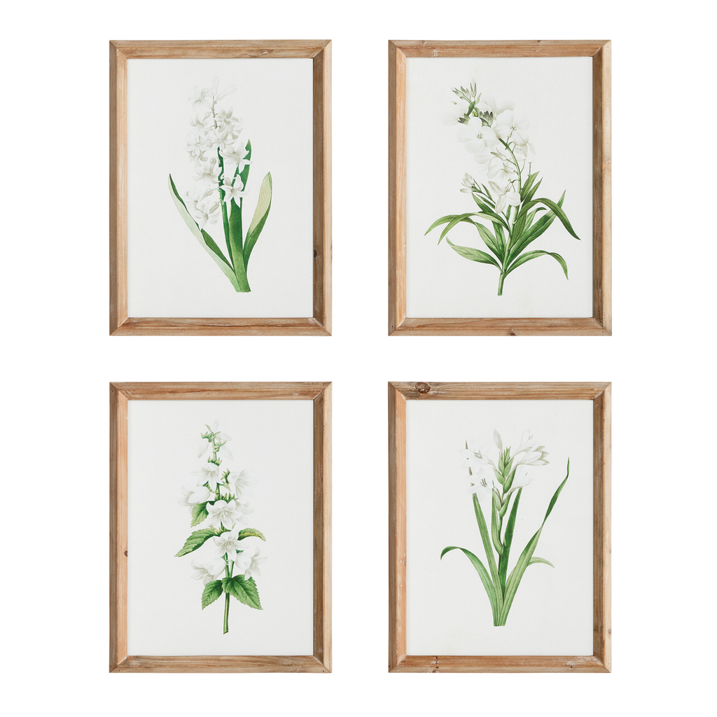 Set of Four Framed Garden Blooms Wall Art - The Well Apoointed House
