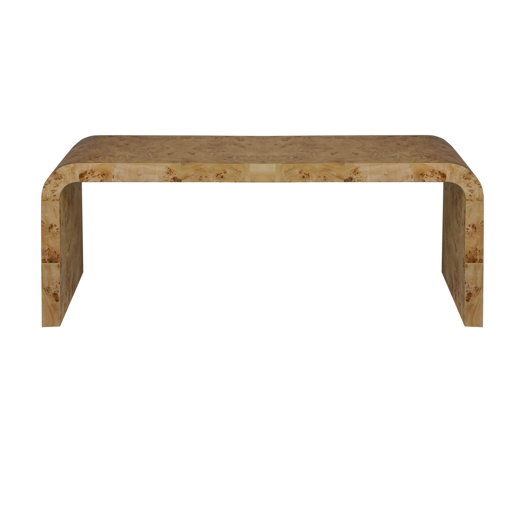 Light Burlwood Waterfall Coffee Table - Coffee Tables - The Well Appointed House