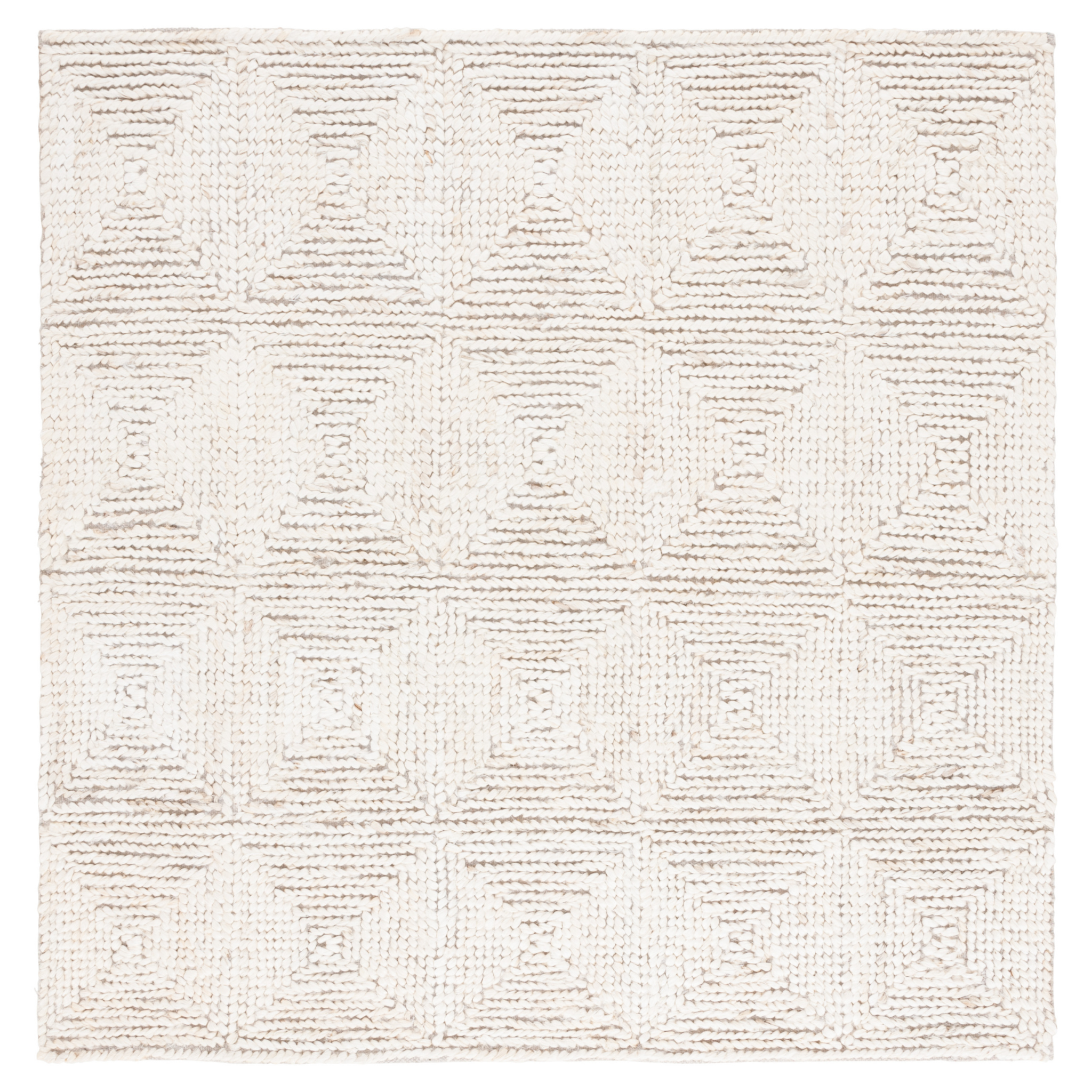 Natural Fiber Bleached Ivory Geometric Hand Loomed Area Rug – The Well ...