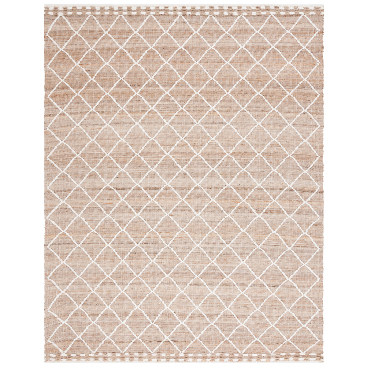 Natural Fiber Beige Diamond Pattern Hand Woven Area Rug – The Well ...