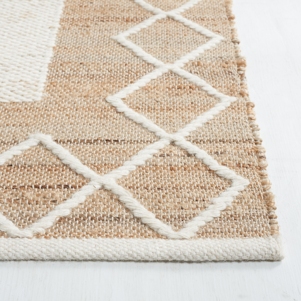 Natural Fiber Area Rug With Contrasting Border - The Well Appointed House