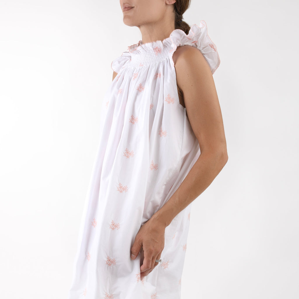 Nancy Cotton Embroidered Nightgown - The Well Appointed House 