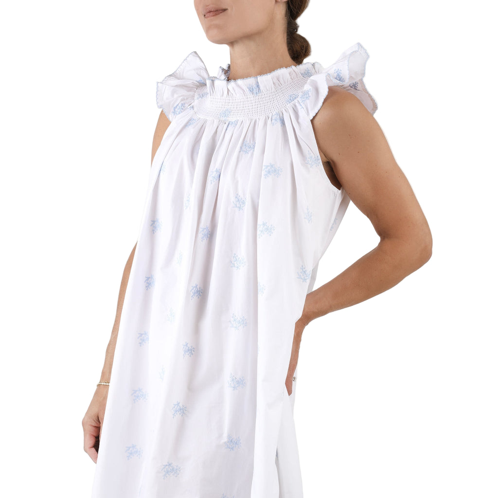 Nancy Cotton Embroidered Nightgown - The Well Appointed House 