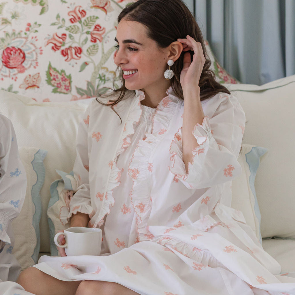 Nancy Cotton Embroidered Nightgown - The Well Appointed House 