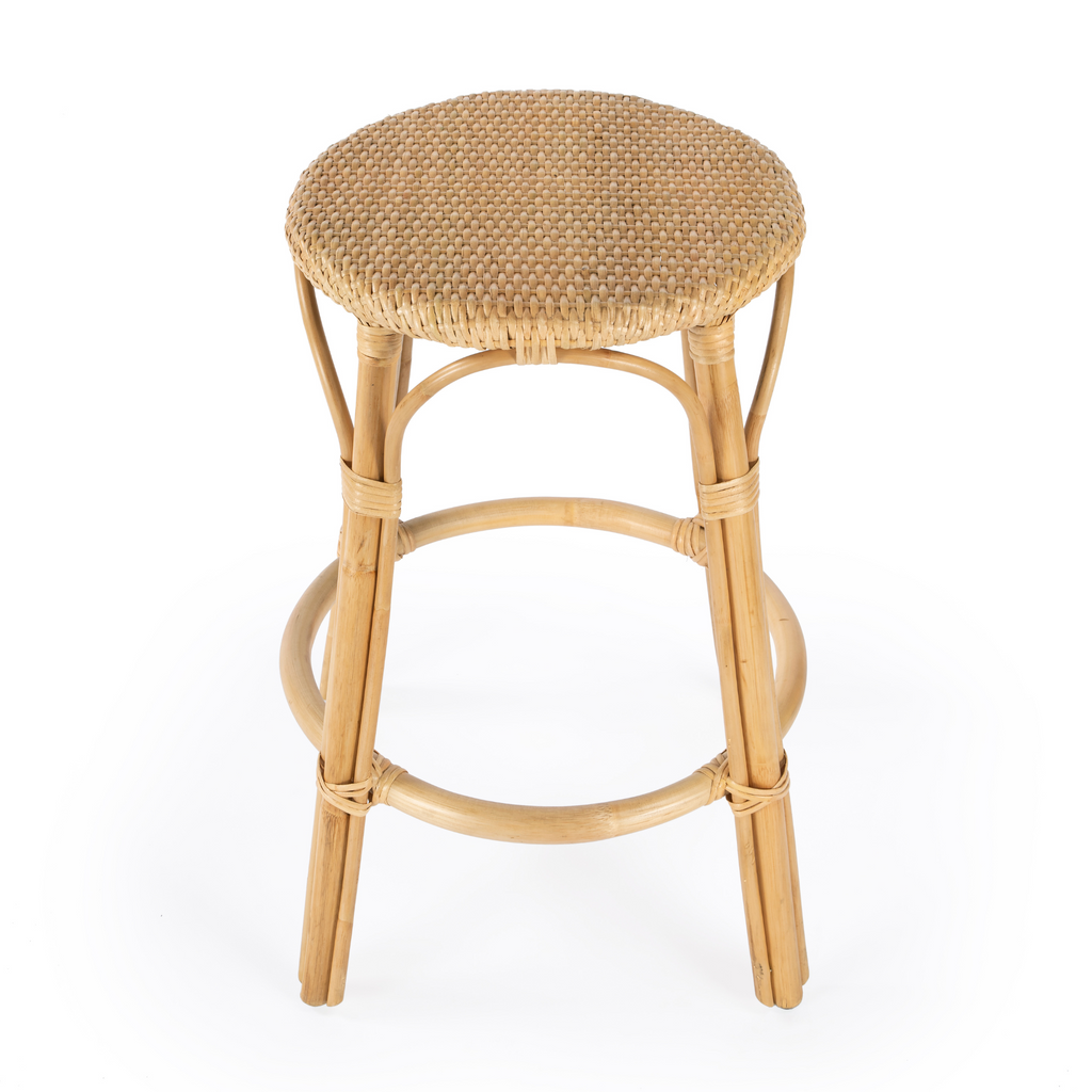 Natural Rattan Frame Counter Stool - The Well Appointed House