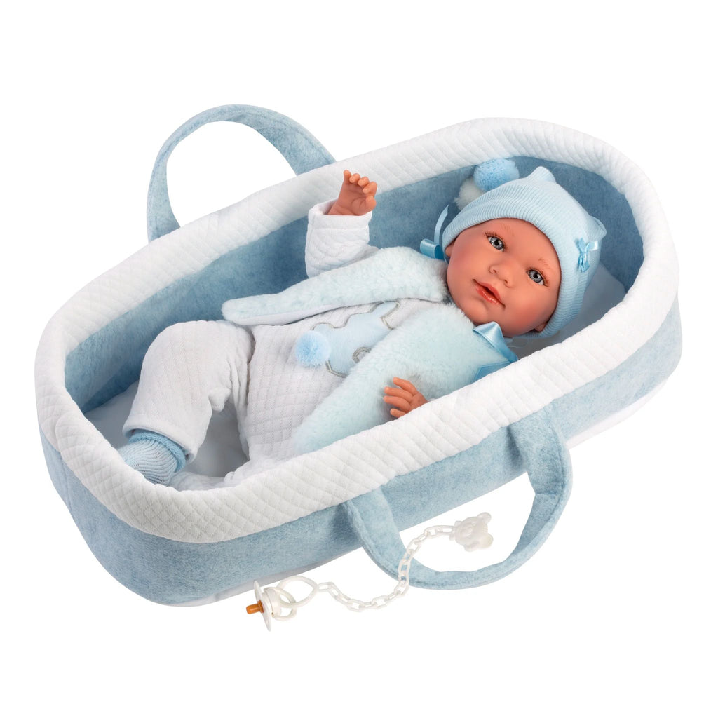 Newborn Doll Tristan with Carrycot-The Well Appointed House