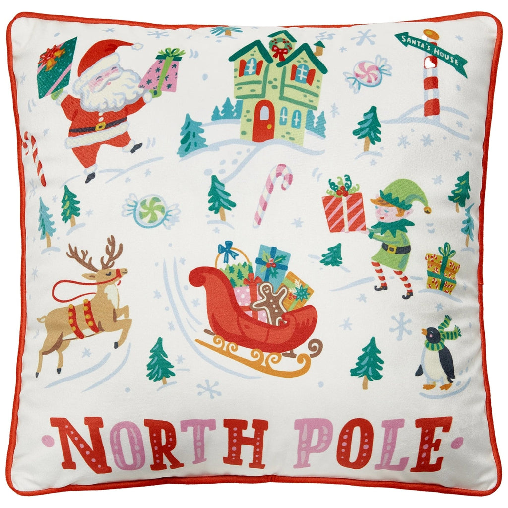 North Pole Printed Pillow - The Well Appointed House 