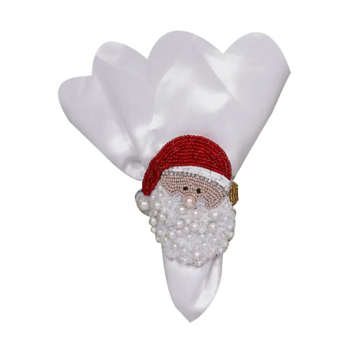 Set of Two Fully Beaded Santa Claus Christmas Napkin Rings – The Well ...