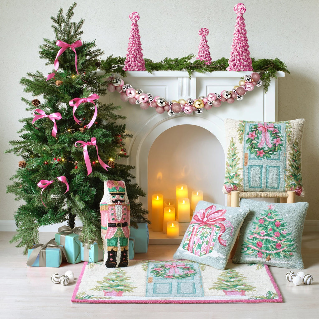 Nutcracker Shaped Pink Hook Pillow - The Well Appointed House 