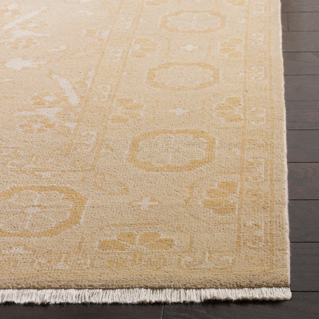Tonal Yellow Mosaic Wool Blend Area Rug - The Well Appointed House