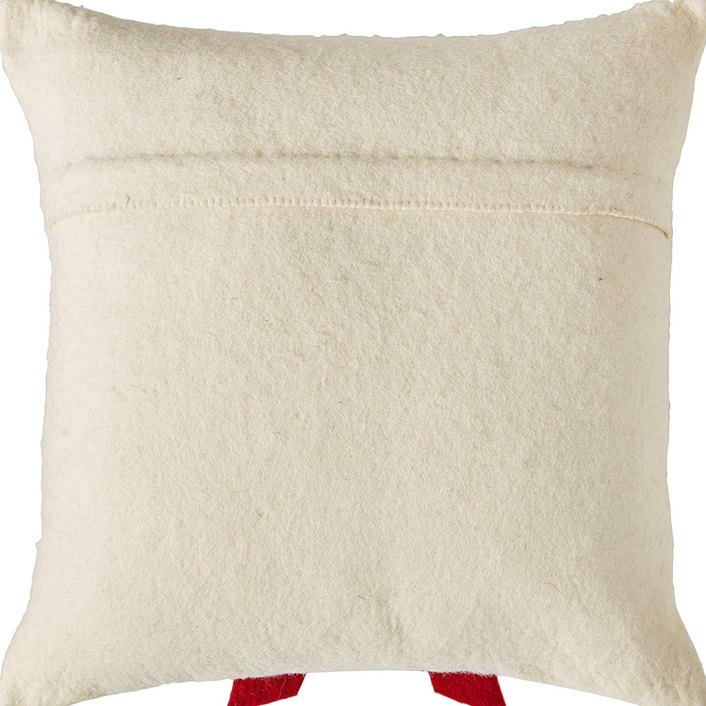 Handmade Christmas Pillow Cover in Hand Felted Wool - Red Reindeer
